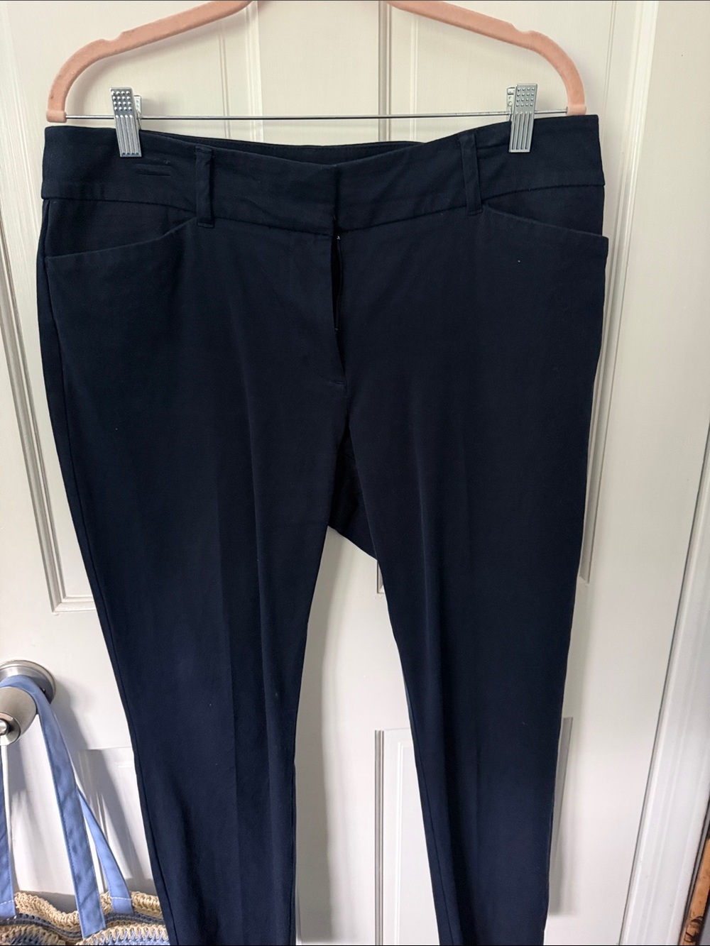 LOFT Navy Curvy Skinny Ankle Pants